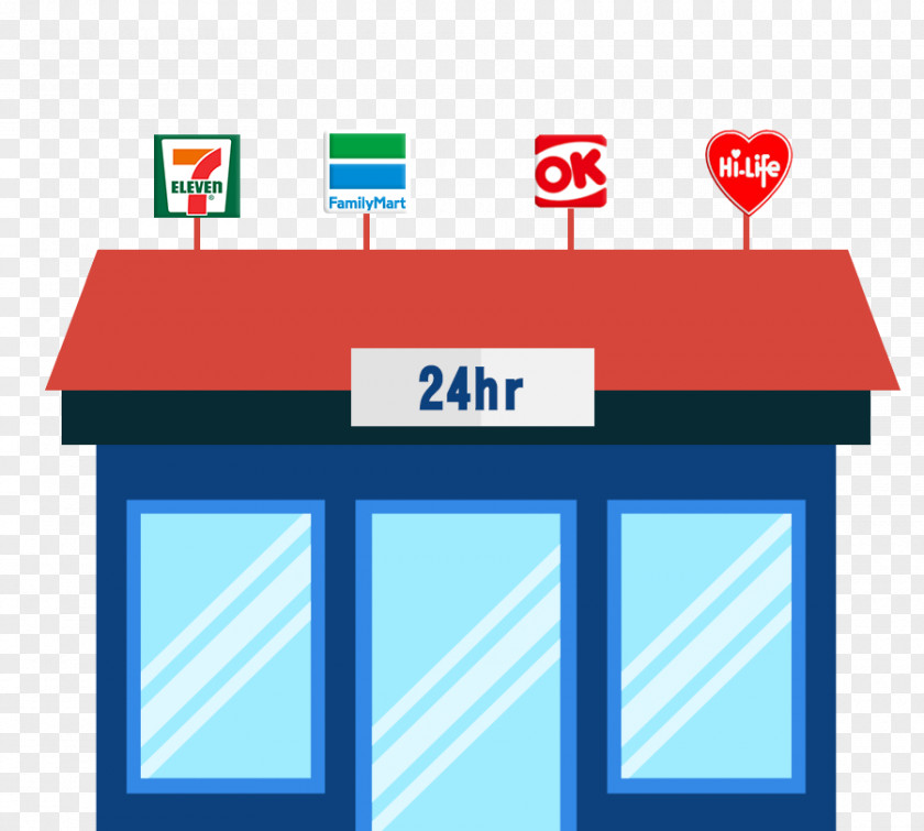 Eleven Convenience Shop 7-Eleven Blue ZERO SPACE 零度空間 Color PNG