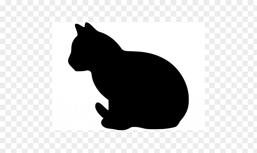 Kitten Whiskers Black Cat Domestic Short-haired Silhouette PNG