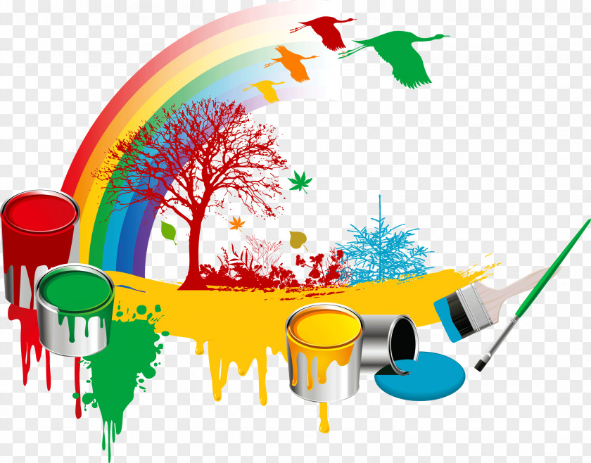 Paint Bucket Paintbrush PNG