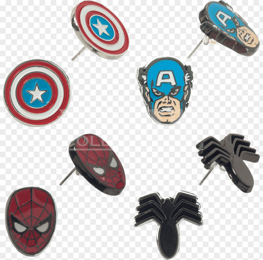 Spider-man Earring Spider-Man Captain America Doctor Strange Groot PNG