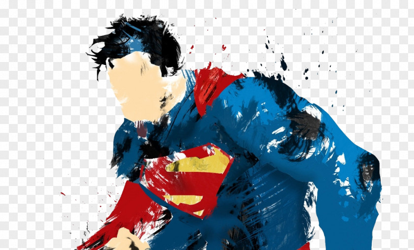 American Hand-painted Superman Pattern Clark Kent Batman Drawing Comic Book Wallpaper PNG