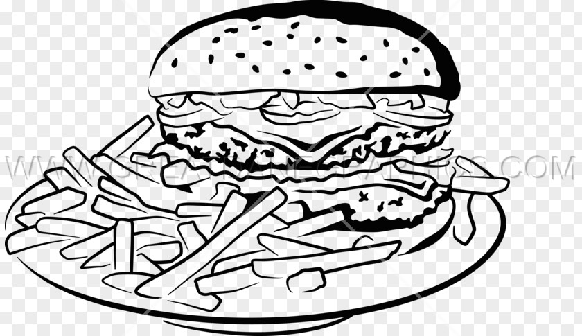 Burger Fries Hamburger French Fast Food Take-out Clip Art PNG