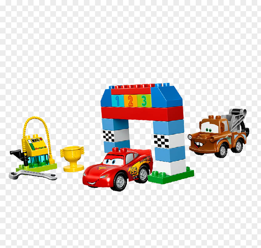 Lego Toy Car Road Traffic Cars Lightning McQueen Mater Duplo PNG