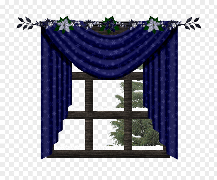 Scenery Outside The Window Curtain Landscape PNG