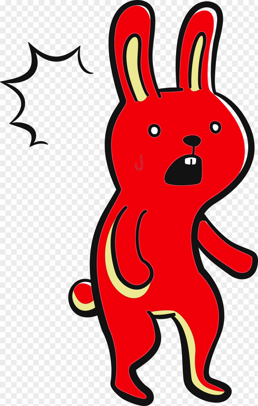 Snout Cartoon Red Line Animal Figurine PNG