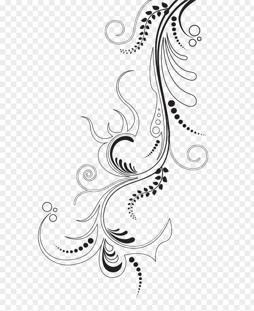 Design Floral Art Ornament PNG