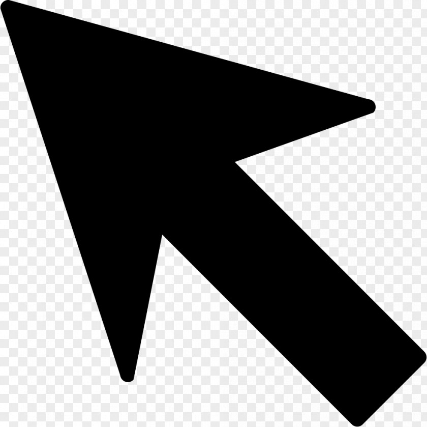 Mouse Cursor Line Black And White Triangle PNG