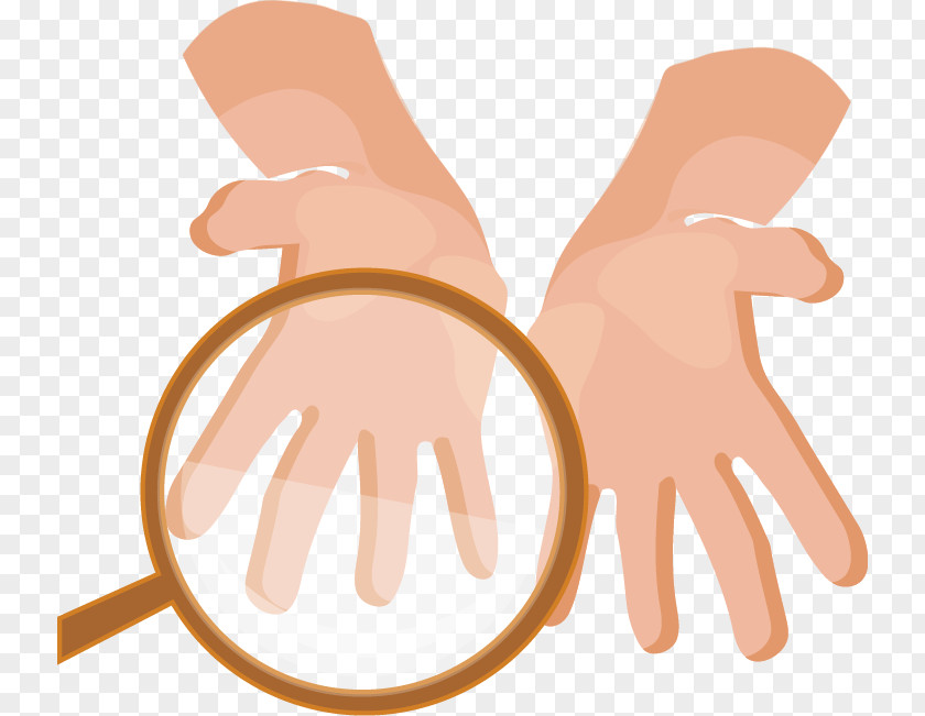 Abstract Pattern Hand Magnifier Thumb Magnifying Glass Clip Art PNG