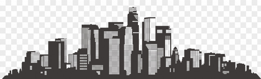 Architecture Banner Buildings City Silhouette Los Angeles Skyline PNG