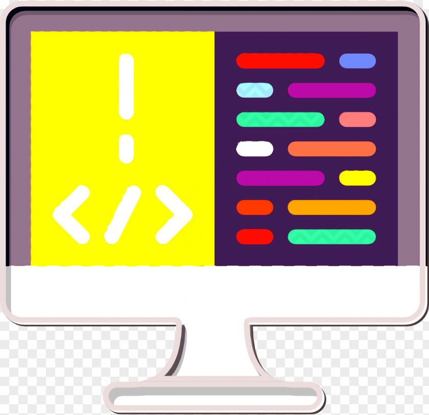 Education Icon Coding Monitor PNG