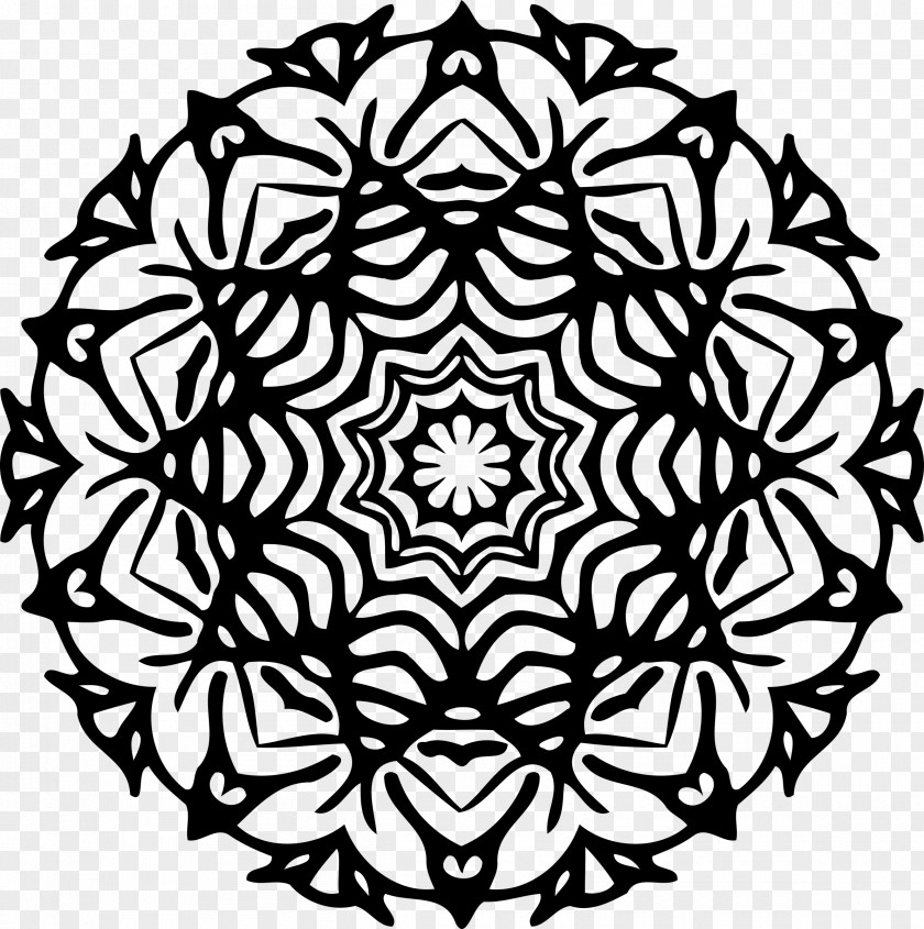 Mandala Frame Floral Design Clip Art PNG