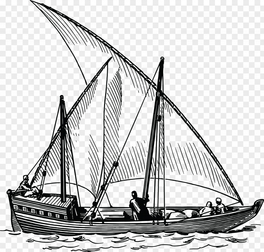 Ships And Yacht Dhow Sailing Ship Sailboat Clip Art PNG