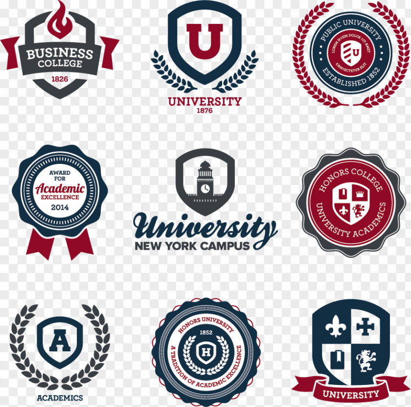 European And American University Logo Material Emblem PNG