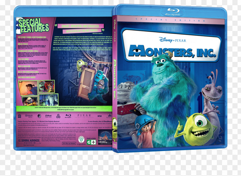Monster Inc Blu-ray Disc Monsters, Inc. Animation Art DVD PNG
