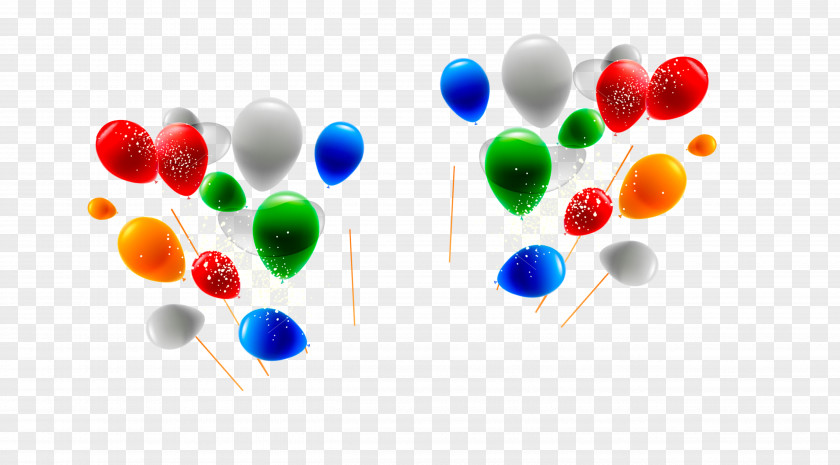 Multicolored Balloons Graphic Design PNG