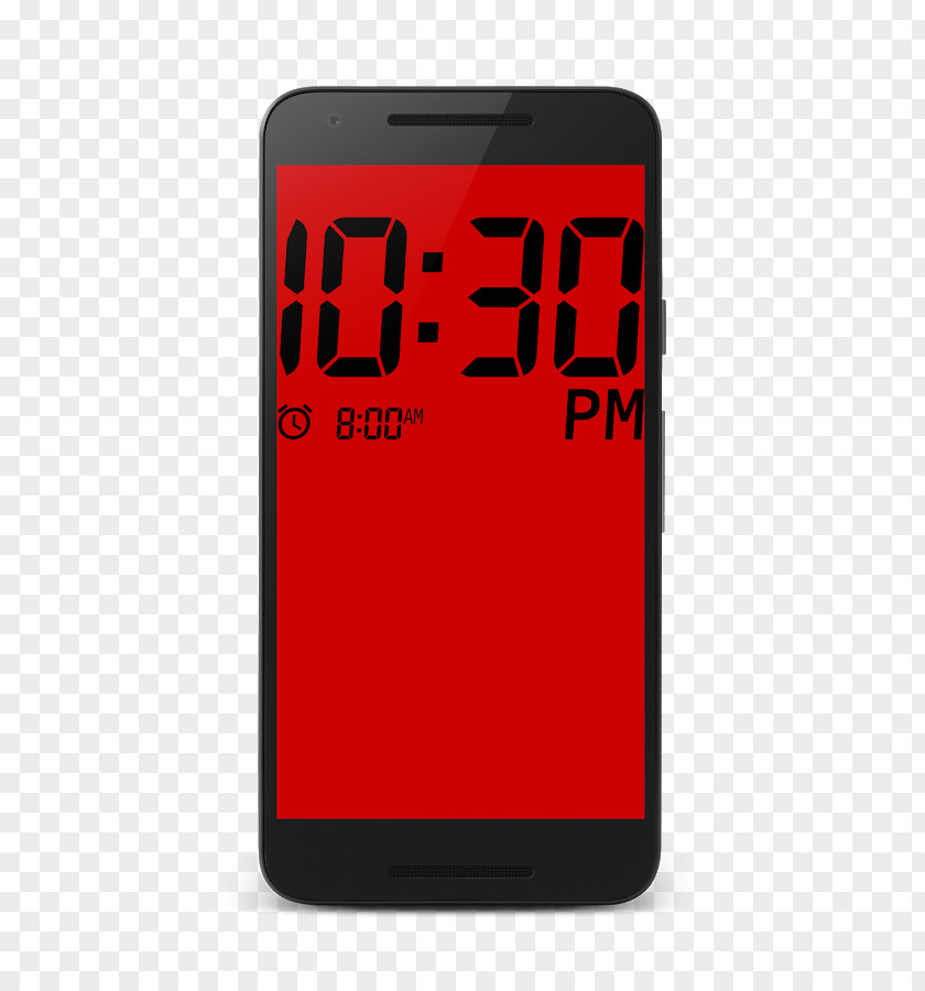 Android Digital Clock Display Device PNG