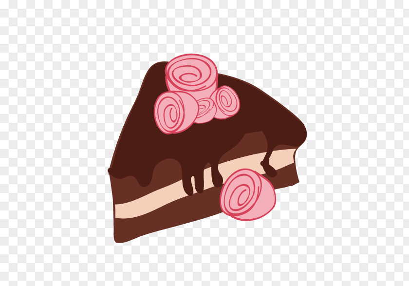 Cartoon Chocolate Cake Ice Cream Egg Tart PNG