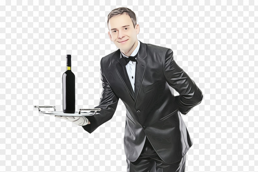 Drinkware Tuxedo Wine Bottle Suit Formal Wear Male PNG