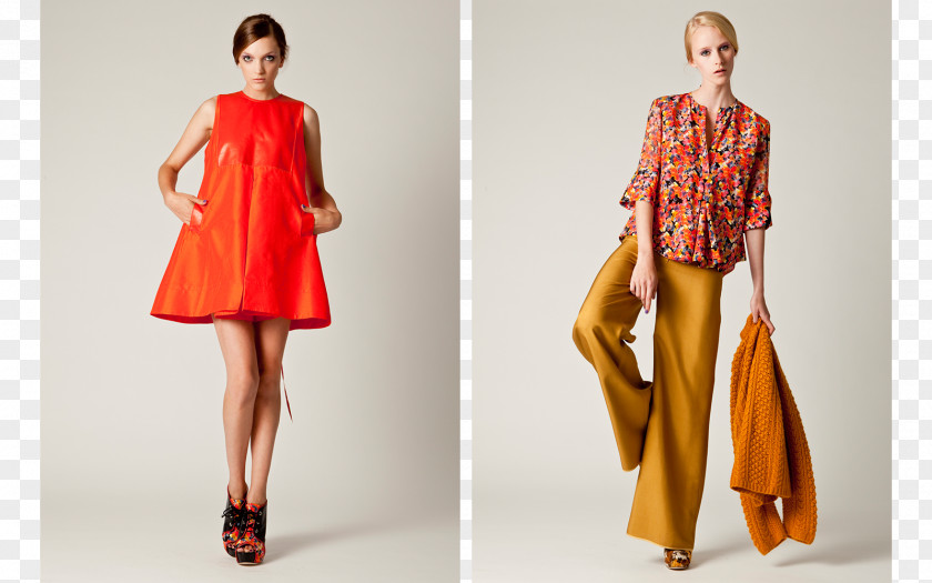 Orange Dress Fashion Color Clothing PNG