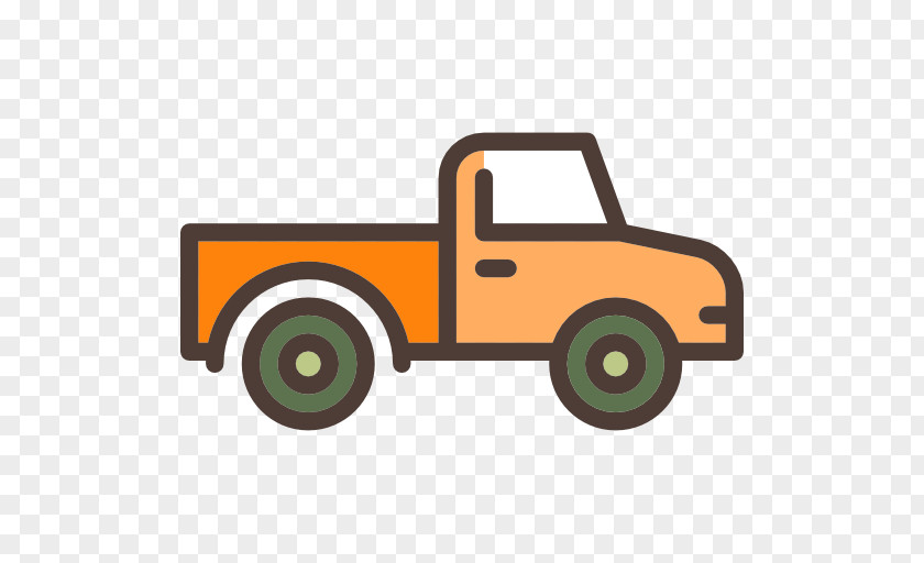 A Yellow Truck Pickup Car Icon PNG