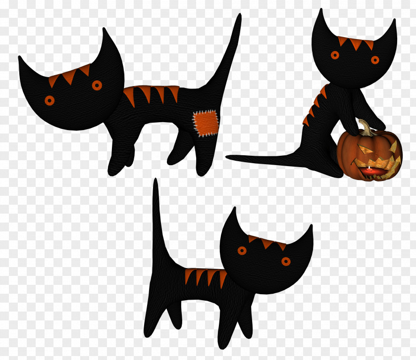 Halloween Black Cat Whiskers Clip Art PNG