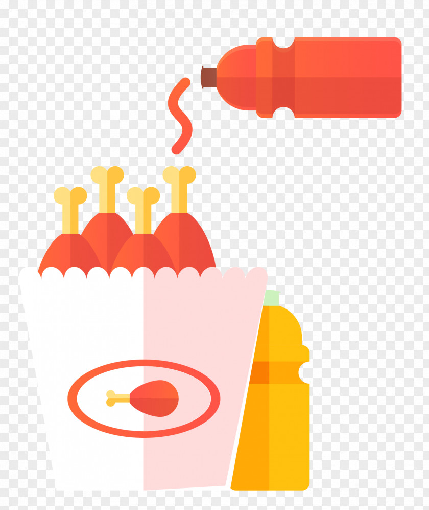 Vector Family Bucket Fast Food Fried Chicken French Fries PNG