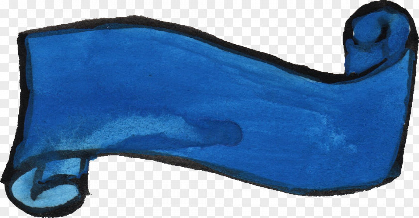 Watercolor Banner Electric Blue Cobalt Aqua Footwear PNG