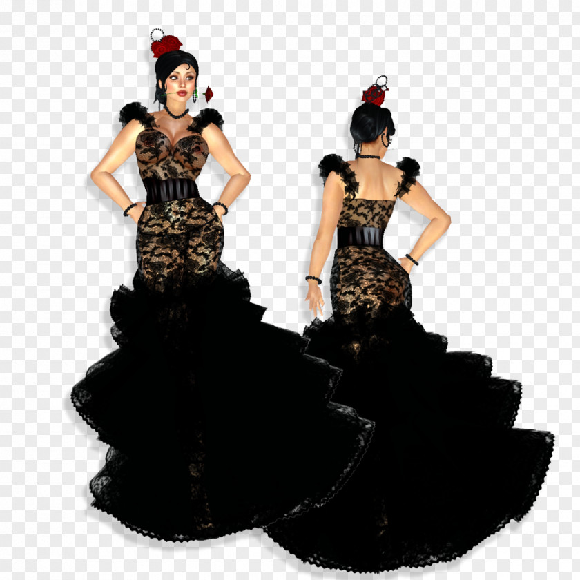 Dress Gown Traje De Flamenca Flamenco Costume PNG