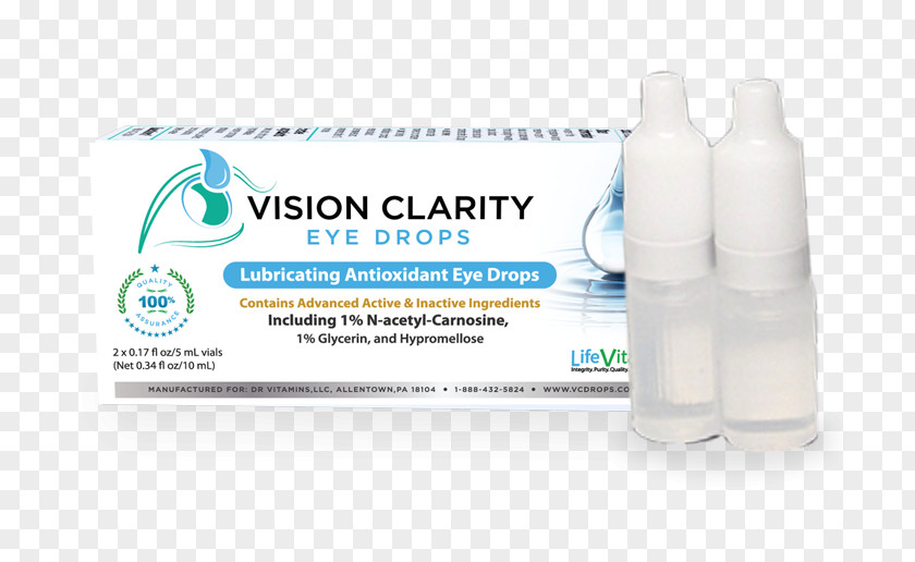 Eye Drop Drops & Lubricants Vision Clarity Carnosine Acetylcarnosine PNG
