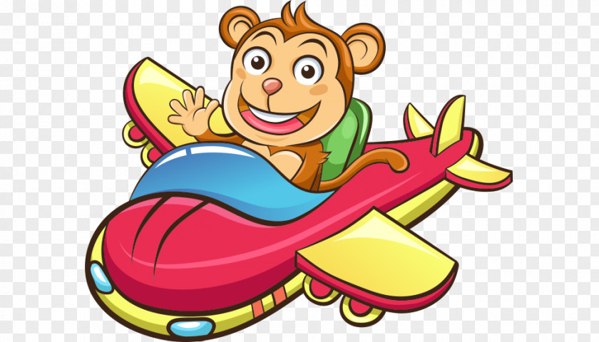 Fly Monkey Cartoon Vehicle Illustration PNG