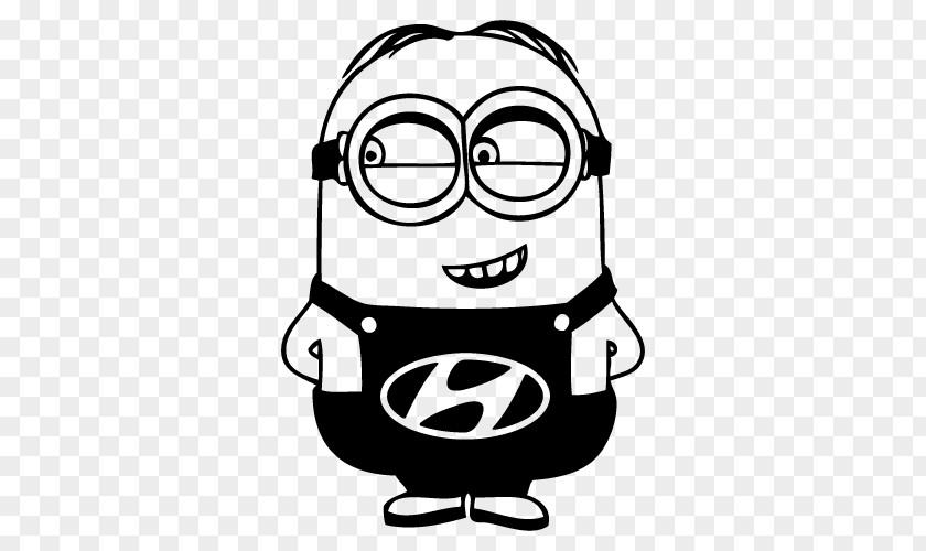 Silhouette Bob The Minion Decal Car Minions PNG