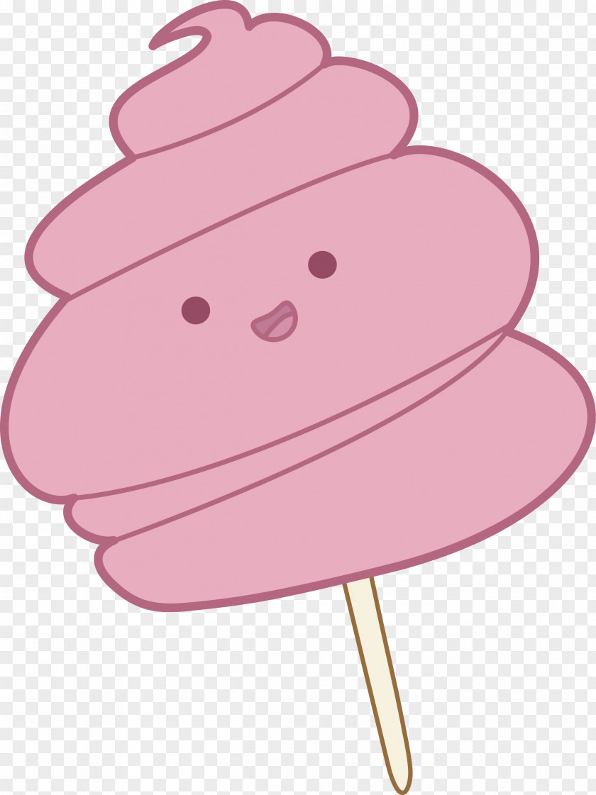 Smiling Face Pink Cotton Candy PNG