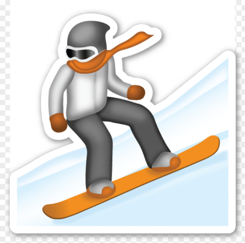 Snowboard Emoji Skiing Sticker Snowboarding Sport PNG