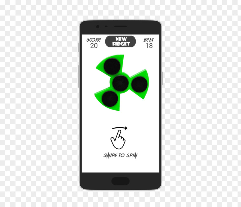 Spinner Game Mobile Phone Accessories Logo Green PNG