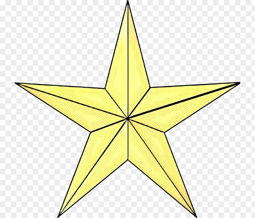 Symmetry Star Yellow PNG