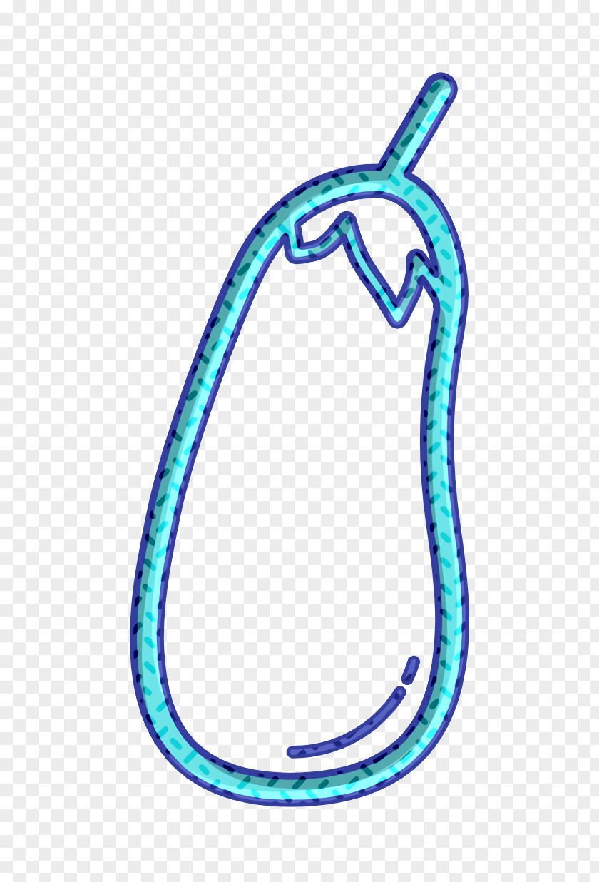 Turquoise Aqua Eggplant Icon Vegetable Veggie PNG