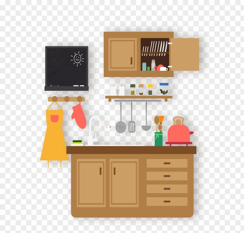 Vector Kitchen Table Web Design PNG