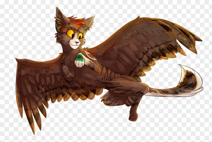 Flying Wings Winged Cat Bird Drawing PNG