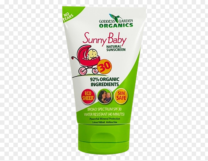 Goddess Garden Baby SPF 30 Natural Sunscreen Stick Lotion Cream Child PNG