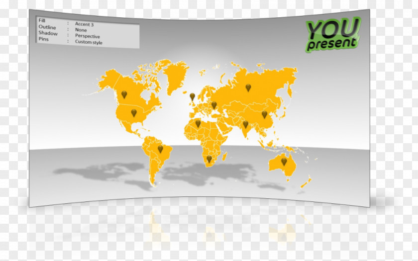 Infographic CV World Map Microsoft PowerPoint PNG