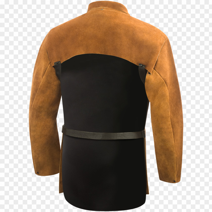 Jacket Leather Sleeve Coat Cowhide Shoulder PNG