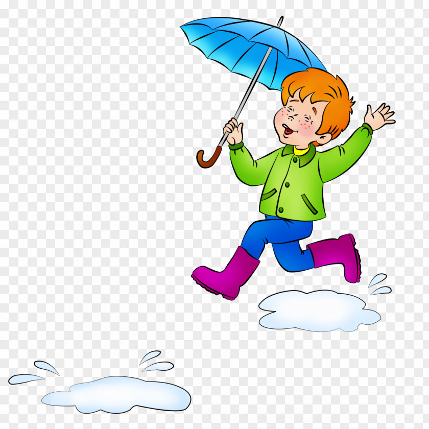 Boy Umbrella Child Rain Clip Art PNG