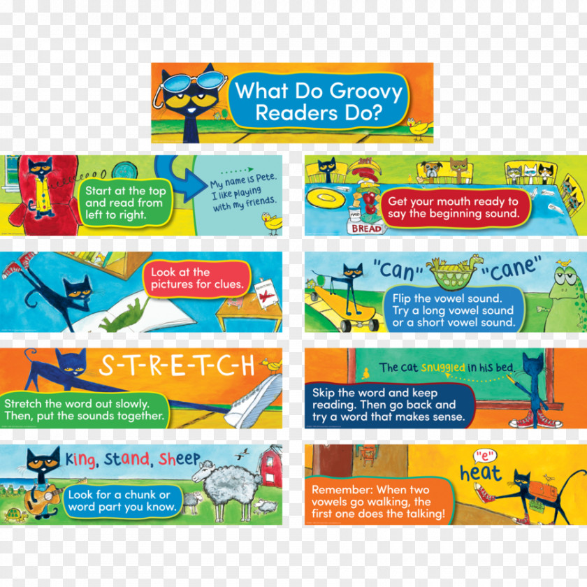 Cat Reading Literacy Text Bulletin Board PNG
