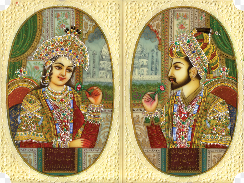 Radha Krishna Mughal Empire Emperors Painting Indian PNG