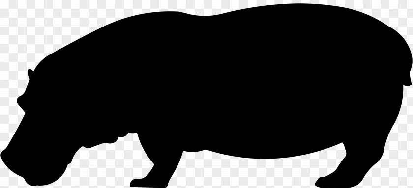 Silhouette Pig Hippopotamus Clip Art PNG