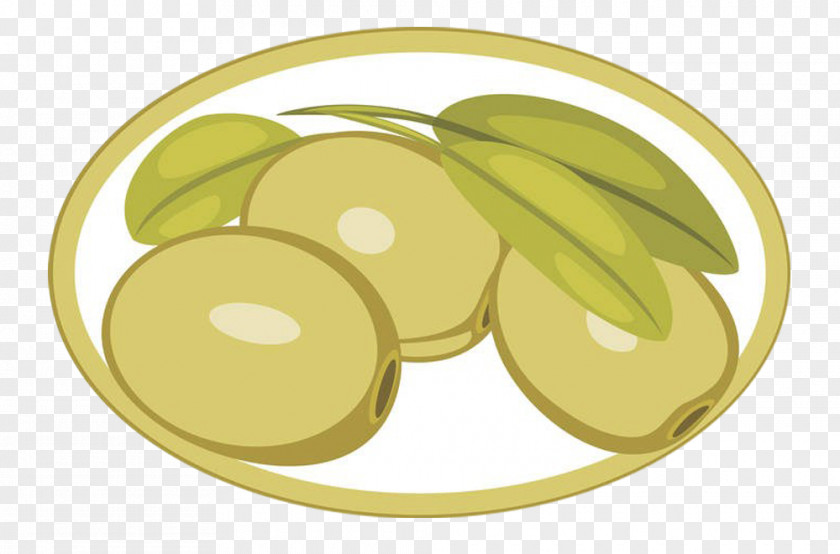 A Plate Of Olives Olive Oil Vegetable Fruit Illustration PNG
