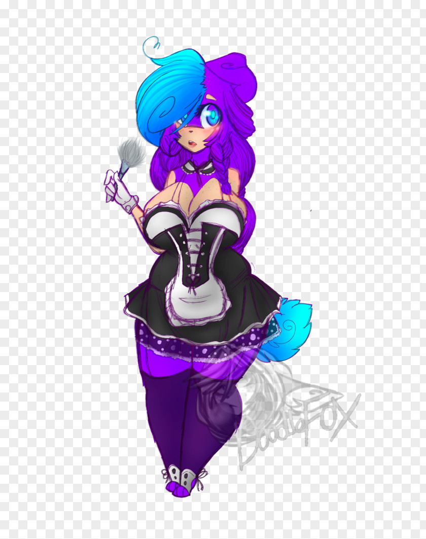 Maid Cleaning Costume Design Animated Cartoon PNG