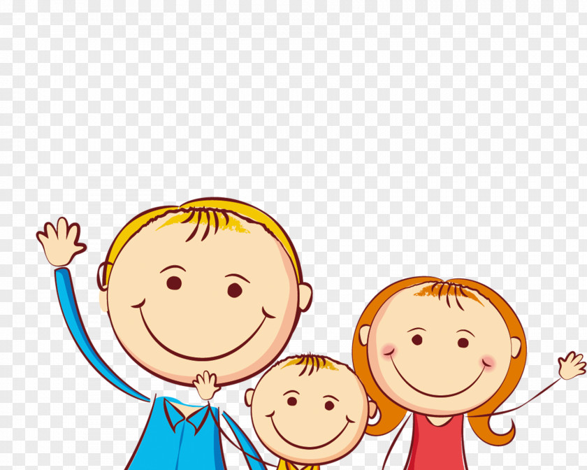 A Family Of Three Cartoon Download Clip Art PNG