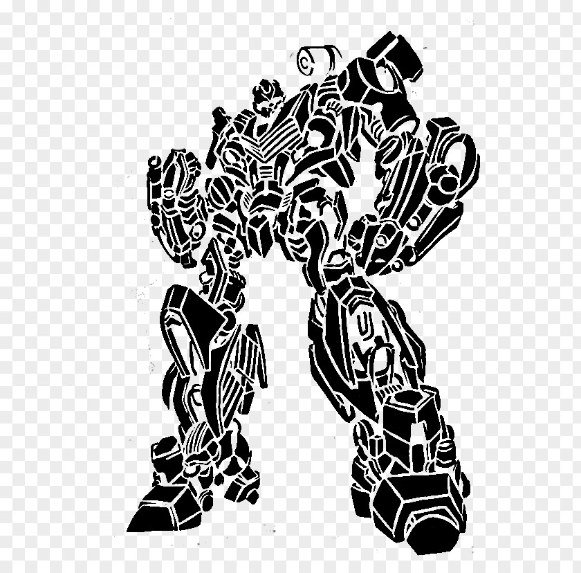 Bumblebee Transformers: The Game Stencil Art PNG