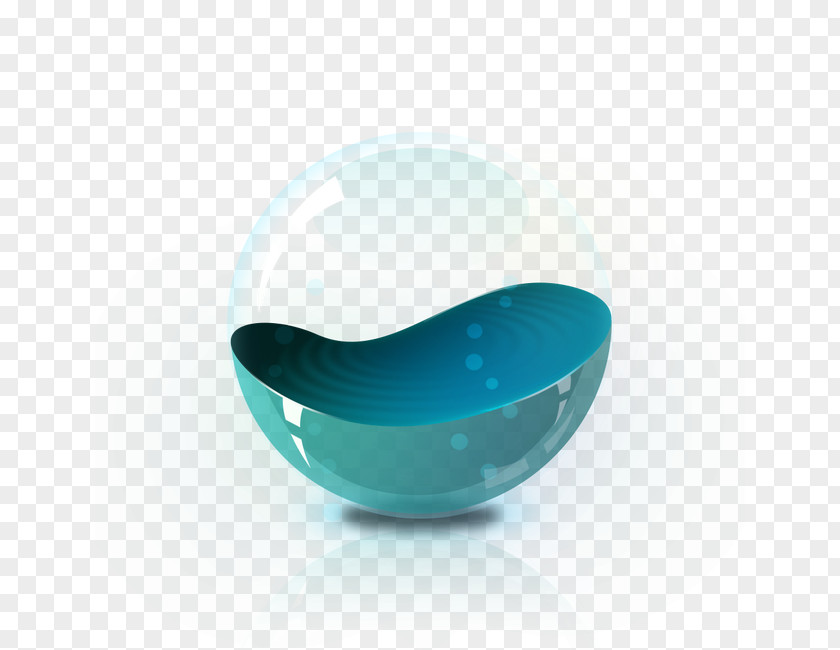 Glass Ball Blue Designer PNG